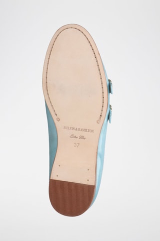 Mocassins en cuir Juliette - Ciel