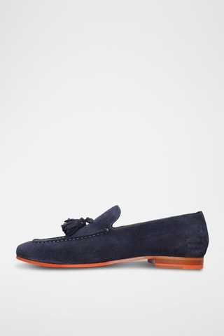 Mocassins en nubuck Clive - Bleu marine