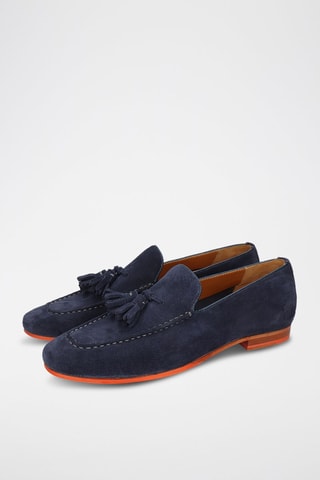 Mocassins en nubuck Clive - Bleu marine