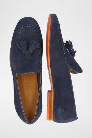 Mocassins en nubuck Clive - Bleu marine