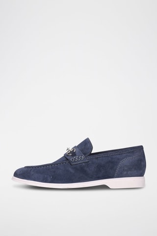 Mocassins en nubuck Earl - Bleu marine