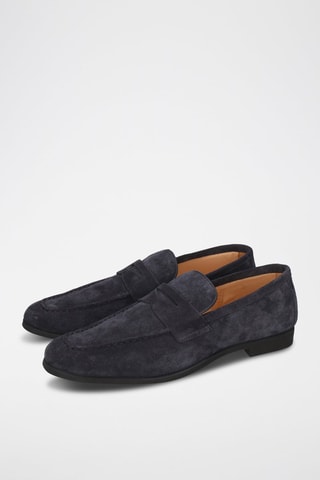Mocassins en nubuck Corentin - Bleu marine