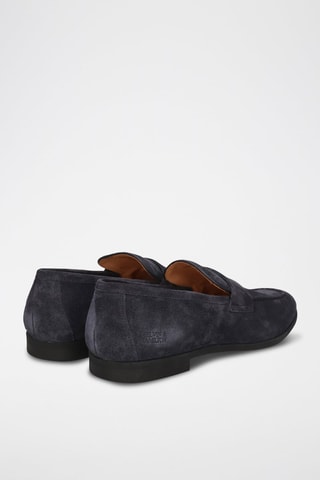 Mocassins en nubuck Corentin - Bleu marine