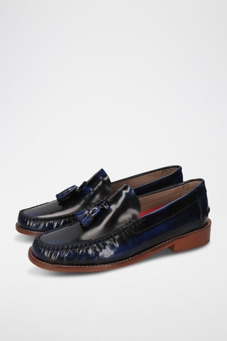 Mocassins en cuir Edward - Bleu marine