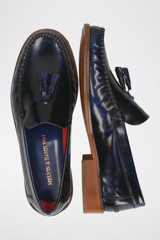 Mocassins en cuir Edward - Bleu marine