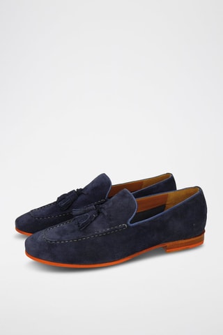 Mocassins en nubuck Clive 20 - Bleu marine