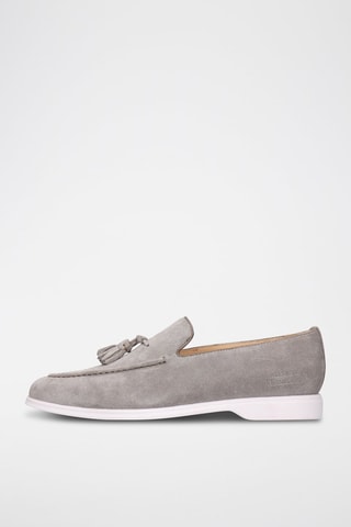 Mocassins en nubuck Earl - Gris clair