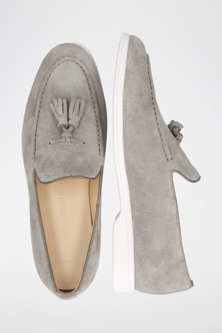 Mocassins en nubuck Earl - Gris clair