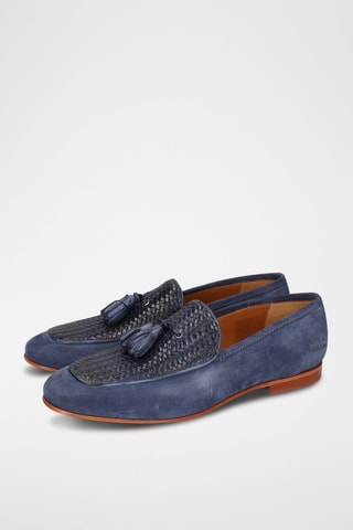 Mocassins en cuir Clive - Bleu marine