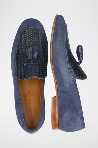 Mocassins en cuir Clive - Bleu marine