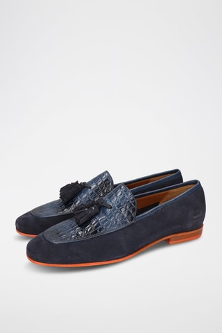 Mocassins en cuir Clive - Bleu marine