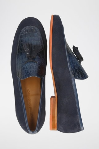 Mocassins en cuir Clive - Bleu marine