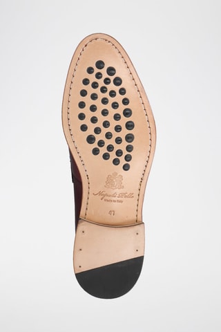 Mocassins en cuir Ted - Bordeaux et noir