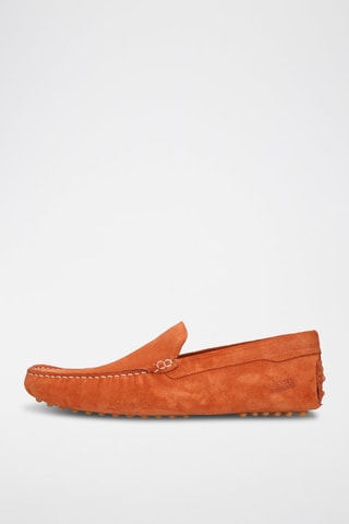 Mocassins en nubuck Nelson - Orange