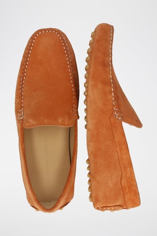 Mocassins en nubuck Nelson - Orange