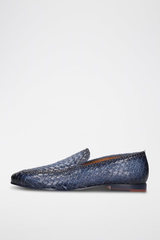 Mocassins en cuir Clive - Bleu indigo
