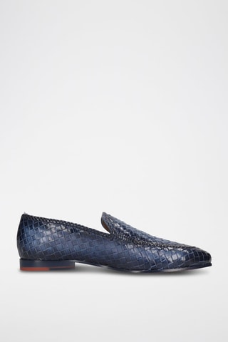 Mocassins en cuir Clive - Bleu indigo