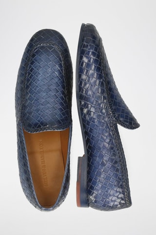 Mocassins en cuir Clive - Bleu indigo