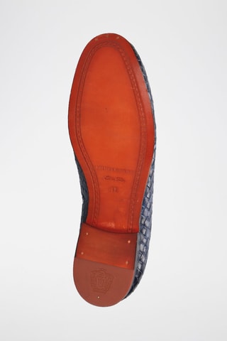 Mocassins en cuir Clive - Bleu indigo