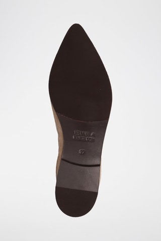 Ballerines en cuir d’agneau nubuck Alora - Taupe