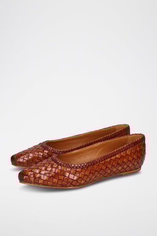Ballerines en cuir Alexa - Marron