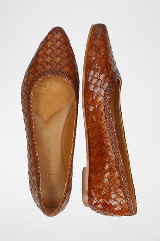 Ballerines en cuir Alexa - Marron