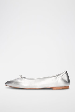 Ballerines en cuir Alora - Argenté