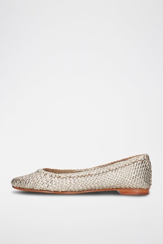 Ballerines en cuir Kate 5 - Doré