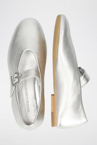 Ballerines en cuir Emily - Argenté