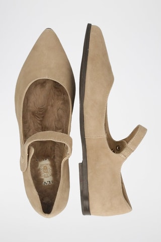 Ballerines fourrées en nubuck Alora - Beige