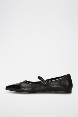 Babies en cuir Alora - Noir