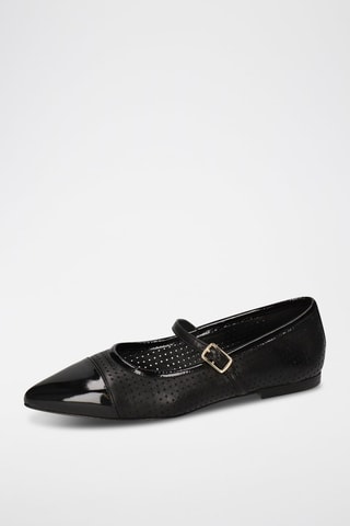 Babies en cuir Alora - Noir
