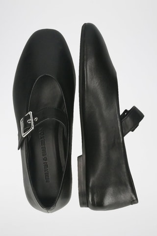 Babies en cuir Emily - Noir