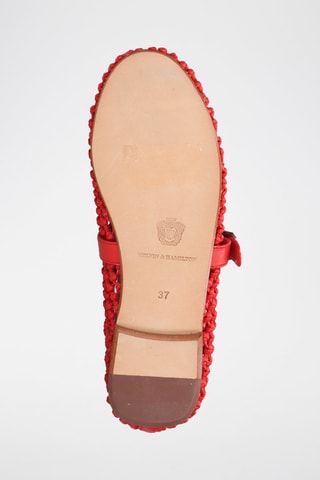 Babies en cuir Alivia - Rouge