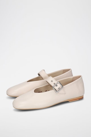 Babies en cuir de mouton Emily - Beige