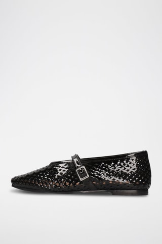 Babies en cuir verni Emily 2 - Noir