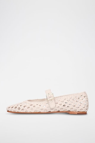 Babies en cuir de mouton Bexley - Blanc