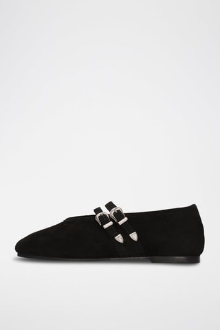 Babies en nubuck Emily - Noir