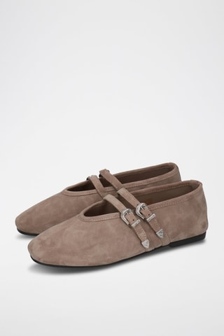 Babies en nubuck Emily 5 - Gris clair
