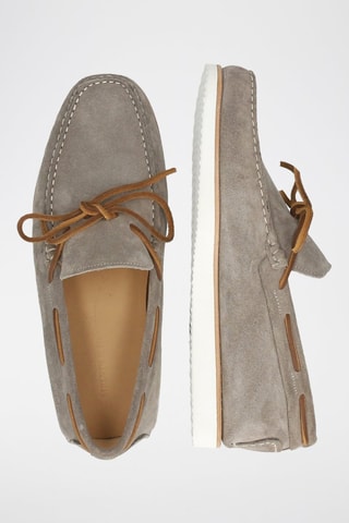 Chaussures bateau en nubuck Nelson - Marron clair