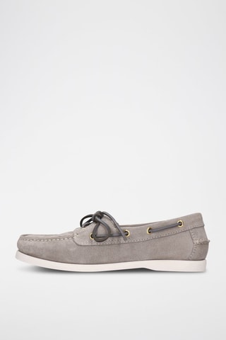 Chaussures bateau en nubuck Baxter - Gris