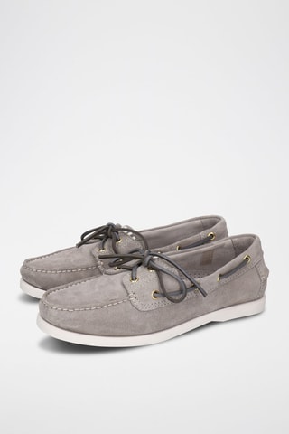 Chaussures bateau en nubuck Baxter - Gris