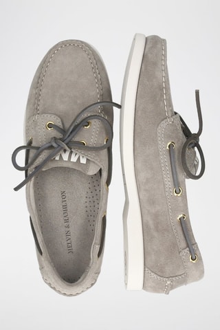 Chaussures bateau en nubuck Baxter - Gris