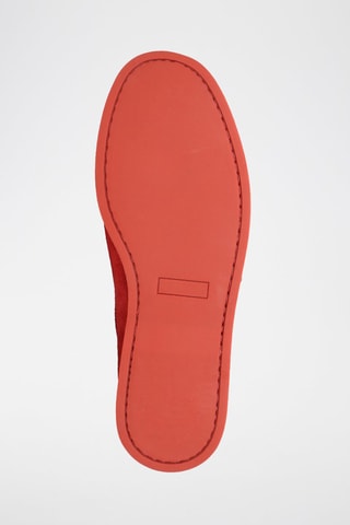 Chaussures bateau en nubuck Baxter - Rouge