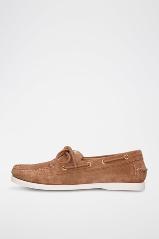 Chaussures bateau en nubuck Baxter 1 - Camel