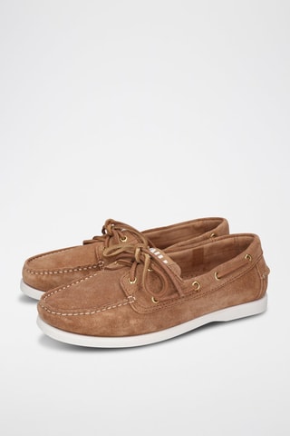 Chaussures bateau en nubuck Baxter 1 - Camel