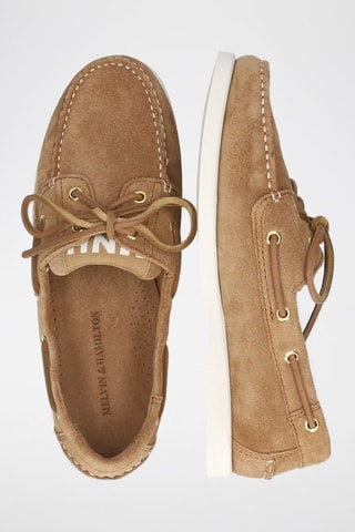 Chaussures bateau en nubuck Baxter 1 - Camel