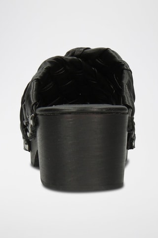 Sabots à talons en cuir Sina 2 - Noir