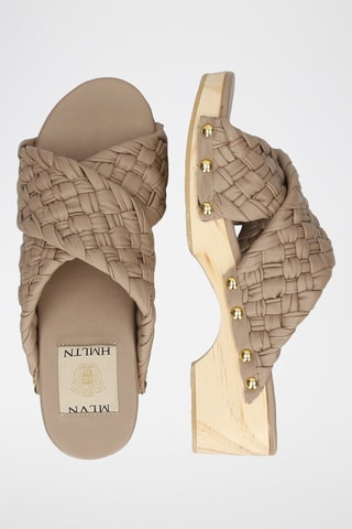 Sabots à talons en cuir Sina 2 - Marron