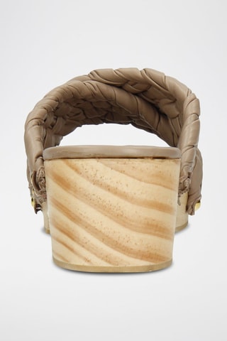 Sabots à talons en cuir Sina 2 - Marron